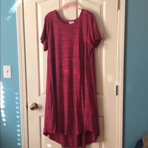 Pink heathered Carly Lularoe dress XL